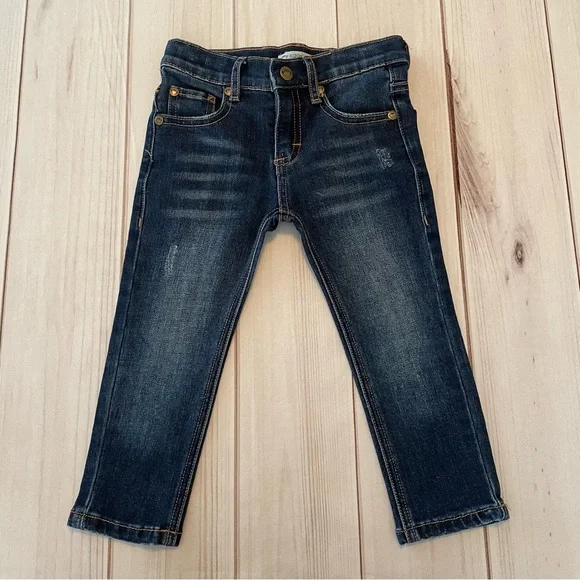 Appaman Medium Wash Slim Leg Jeans Boys Toddler 2T Blue Denim Adjustable Waist - Picture 2 of 15